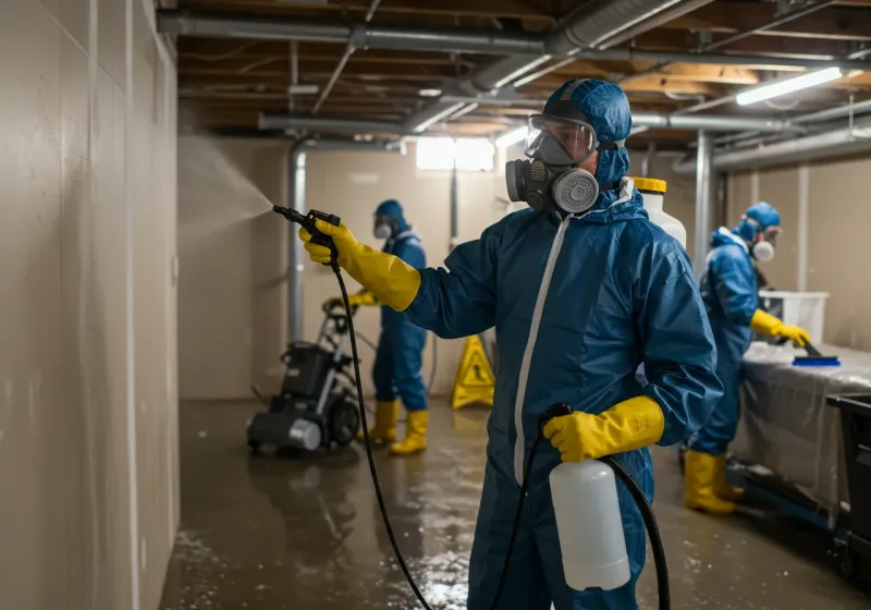 Basement Sanitization and Antimicrobial Treatment process in Kendale Lakes, FL