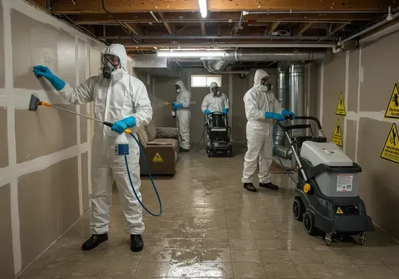 Basement Moisture Removal and Structural Drying process in Kendale Lakes, FL